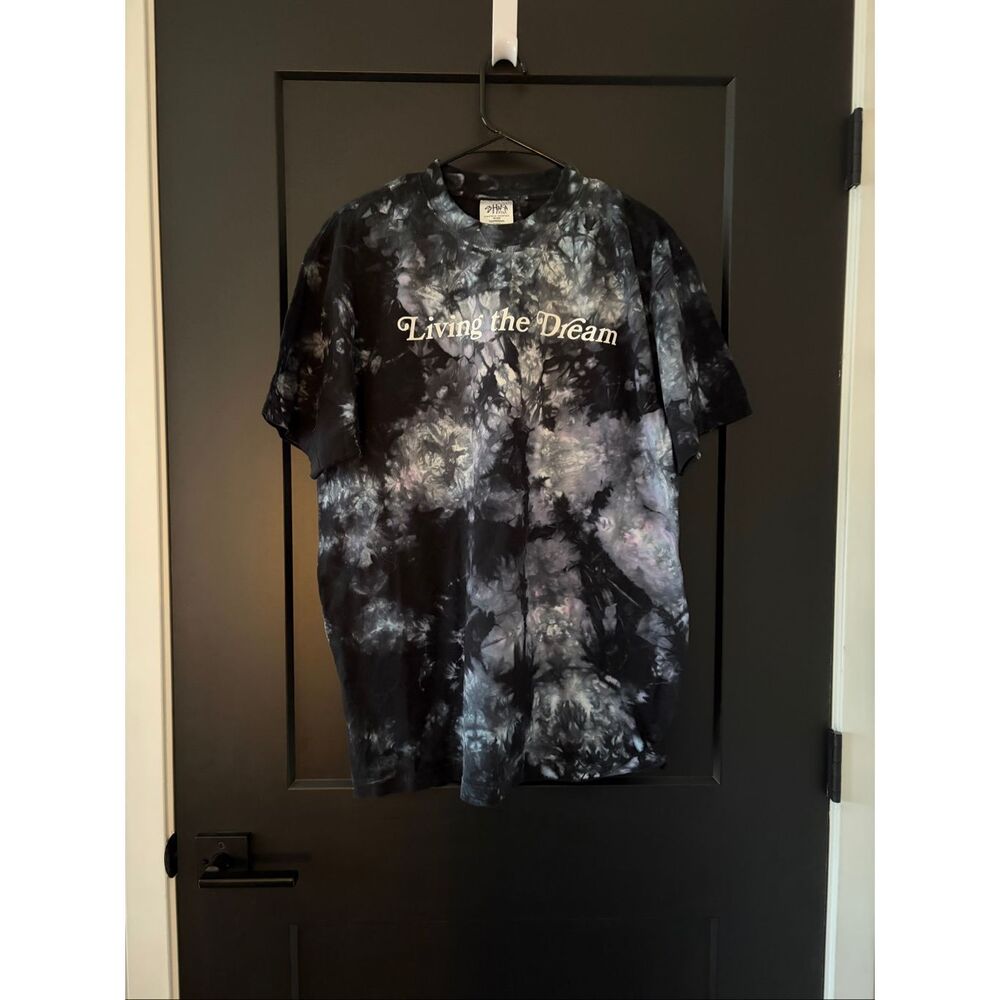 Shaka Wear Tie Dye Oversized Heavyweight “Living The Dream” Tee Size M USA Cotto